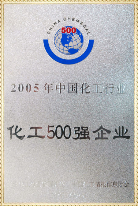 遠興2005年化工500強獎牌